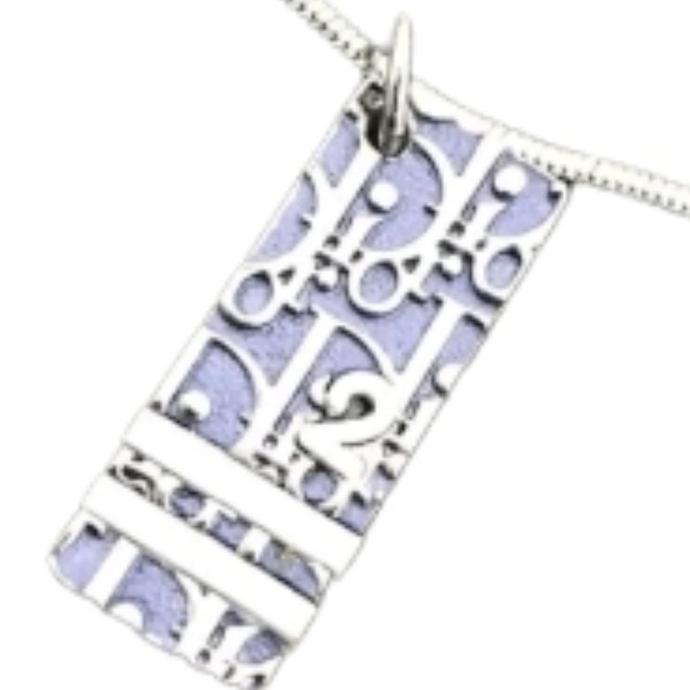 🧧NWOT Christian Dior Trotter Silver Necklace & BAG🏆+GIFT(COPY) - Picture 4 of 10